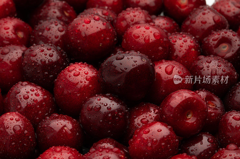 Background from fresh red cherries?